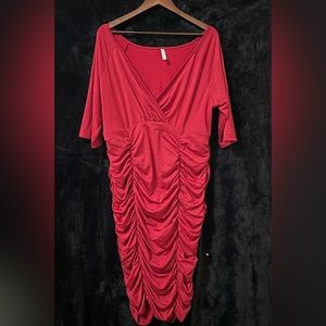 Burgundy Poseshe Dress